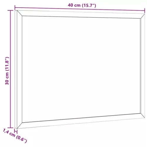  mágneses tábla tömör fenyőfa kerettel 40x30 cm