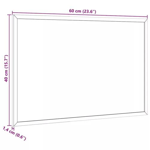  mágneses tábla tömör fenyőfa kerettel 60x40 cm
