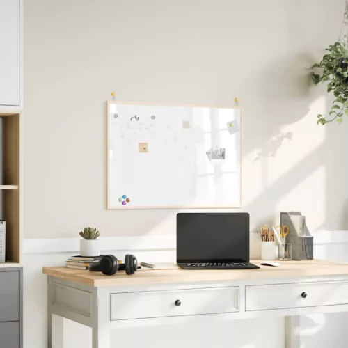  mágneses tábla tömör fenyőfa kerettel 80x55 cm