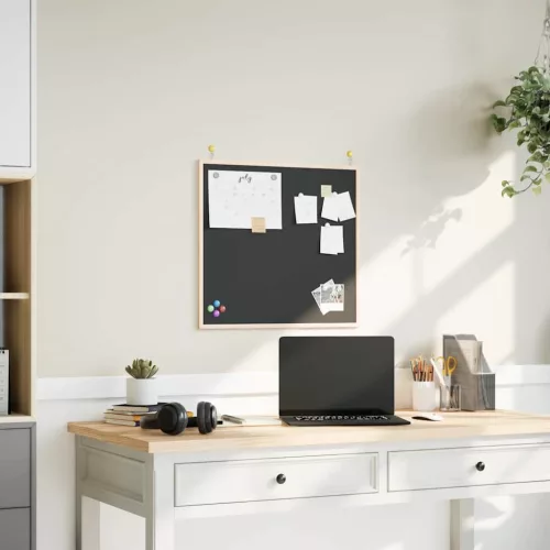  fekete krétatábla tömör fenyőfa kerettel 60x55 cm