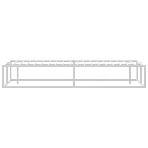  ágykeret matrac nélkül fehér 140x200 cm fém