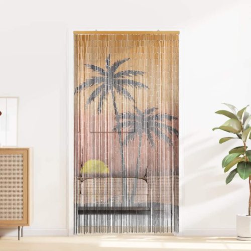  rovaros ajtófüggöny pálmafa nyomtatás 100x200 cm bambusz