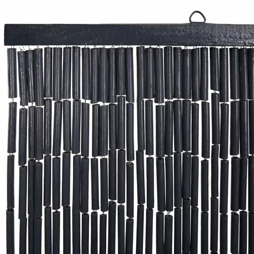 rovaros ajtófüggöny Sötétszürke 90x220 cm bambusz