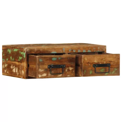  tömör újrahasznosított falra szerelhető TV-szekrény 60x30x19 cm