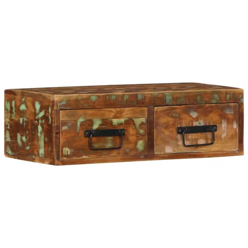  tömör újrahasznosított falra szerelhető TV-szekrény 60x30x19 cm