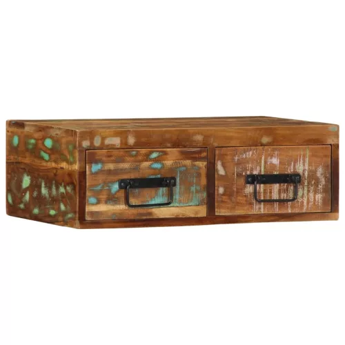  tömör újrahasznosított falra szerelhető TV-szekrény 60x30x19 cm