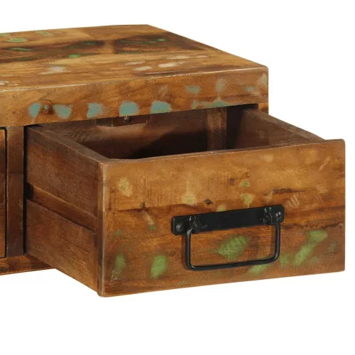  tömör újrahasznosított falra szerelhető TV-szekrény 60x30x19 cm