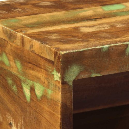  2 db tömör újrahasznosított falra szerelhető TV-szekrény