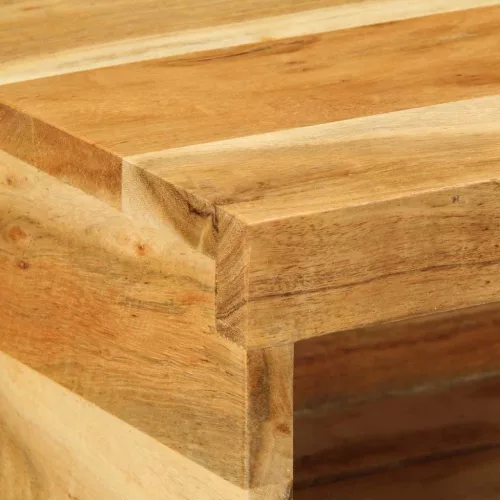  2 db tömör akácfa falra szerelhető TV-szekrény