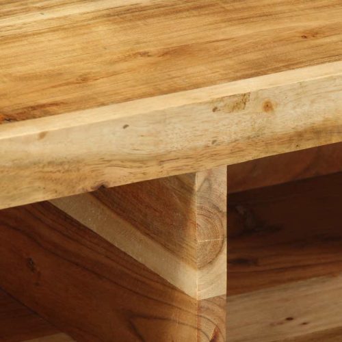  tömör akácfa falra szerelhető TV-szekrény 80x30x19 cm