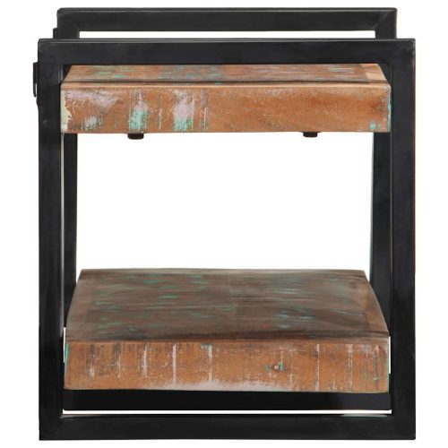  fali polc többszínű tömörfa, újrahasznosított fa