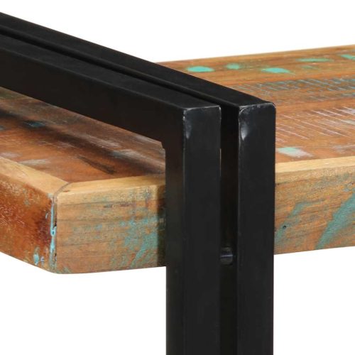  fali polc többszínű tömörfa, újrahasznosított fa