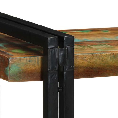  fali polc többszínű tömörfa, újrahasznosított fa