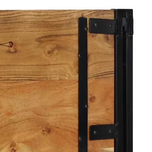  tömör fa akác és vas fejtámla 100 cm