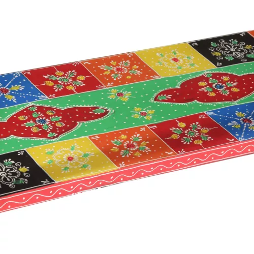  Színes Konzolasztal 100x30x75 cm Tömör Mangófából
