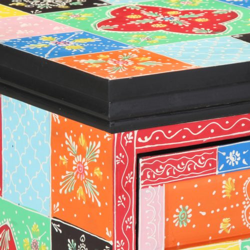  Fiókos szekrény, többszínű, 40x40x60 cm, szilárd mangófából