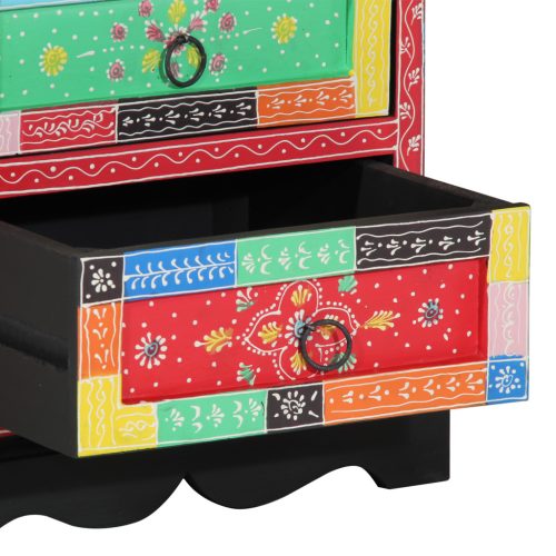  Fiókos szekrény, többszínű, 40x40x60 cm, szilárd mangófából