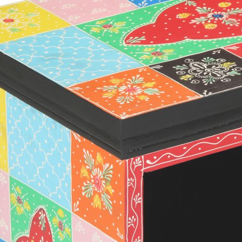  TV Szekrény Színes 80x35x50 cm Tömör Mangófából