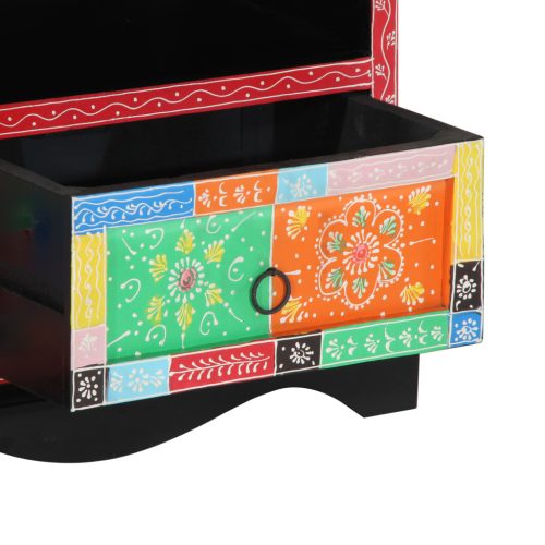  TV Szekrény Színes 80x35x50 cm Tömör Mangófából