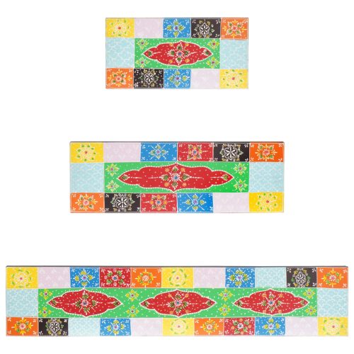  3 darabos fali polc szett 100x20x6 cm tömör mangófából