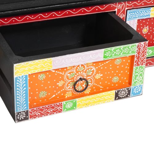  Fali TV szekrény 100x30x24 cm Szilárd Fa Durva Mangó