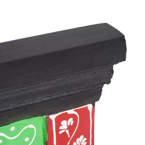  Falra akasztható kabátakasztó 4 akasztóval 80x25x2 cm Szilárd fa Mangó és MDF