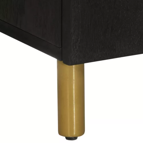  fekete szerelt fa komód 60 x 33 x 75 cm