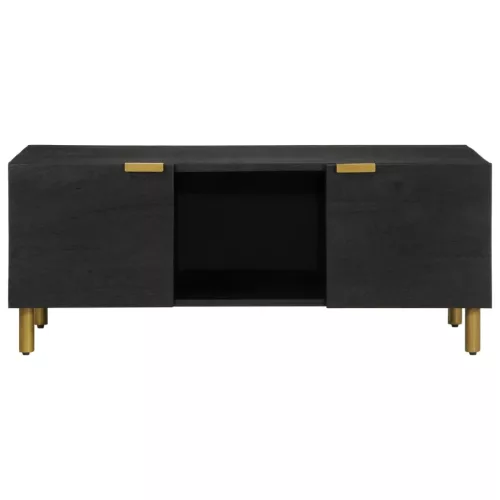  fekete szerelt fa dohányzóasztal 100 x 54 x 40 cm