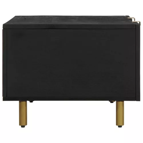  fekete szerelt fa dohányzóasztal 100 x 54 x 40 cm