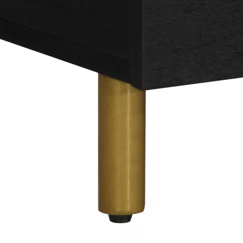  fekete szerelt fa dohányzóasztal 100 x 54 x 40 cm