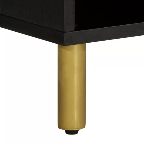  fekete szerelt fa TV-szekrény 100 x 33 x 46 cm