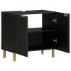  fekete szerelt fa fürdőszobai mosdószekrény 62 x 33 x 58 cm