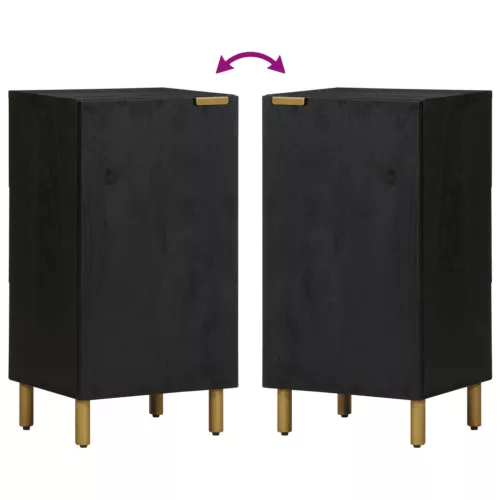  fekete szerelt fa tálalószekrény 40 x 33 x 75 cm