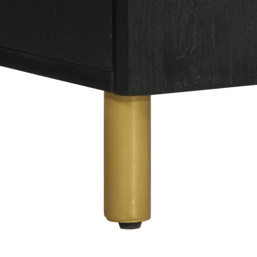  fekete szerelt fa tálalószekrény 40 x 33 x 75 cm