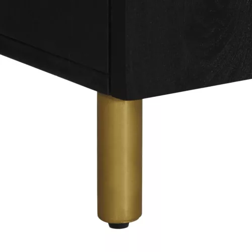  fekete szerelt fa komód 60 x 33 x 75 cm