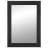  fekete szerelt fa és sárgaréz fürdőszobatükör 50 x 70 x 2,5 cm