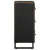  Sideboard Fekete 60x33x75 cm tömörfa Mango