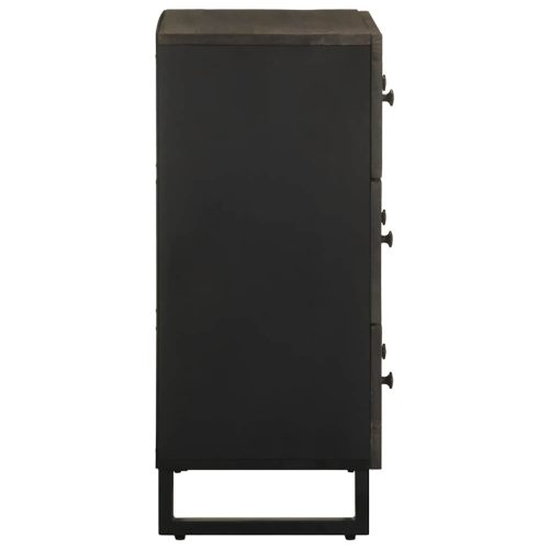  Sideboard Fekete 60x33x75 cm tömörfa Mango