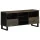  fekete tömör mangófa TV-szekrény 100 x 33 x 46 cm