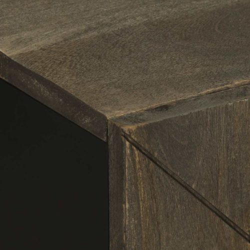  mosogatószekrény fekete 62x33x58 cm tömörfa mangófa