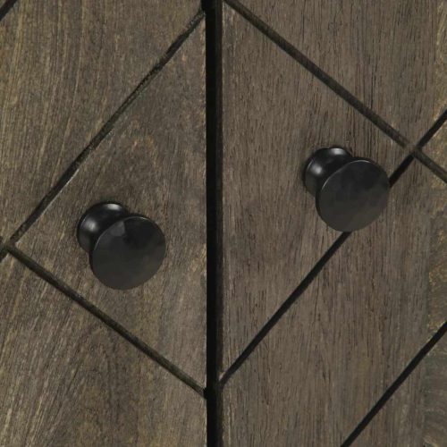  mosogatószekrény fekete 62x33x58 cm tömörfa mangófa