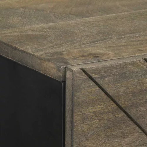  komód fekete 40x33x75 cm tömörfa mangó