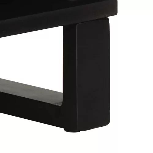  komód fekete 80x33x75 cm tömör fa mangó