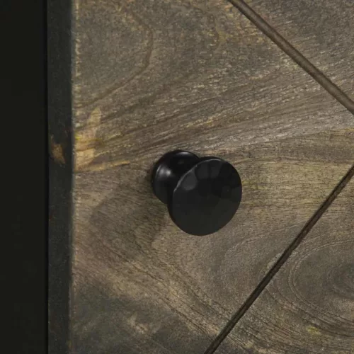  fekete tömör mangófa magasszekrény 40 x 33 x 110 cm