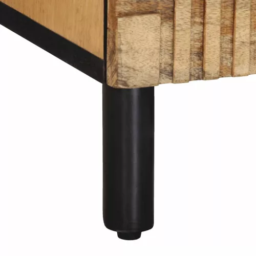  barna tömör mangófa TV-szekrény 70x33x46 cm