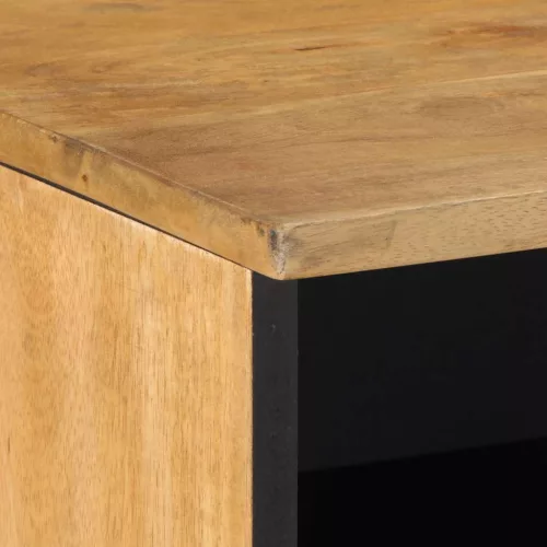  barna tömör mangófa TV-szekrény 80 x 33 x 46 cm