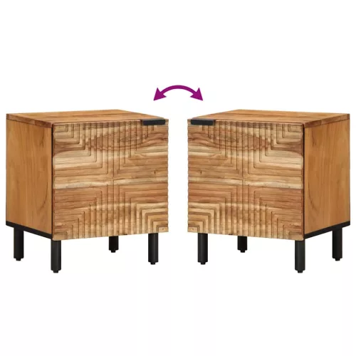  tömör akácfa éjjeliszekrény 40 x 33 x 46 cm