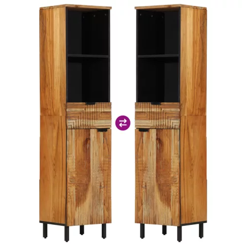  Fürdőszoba Szekrény 38x33x160 cm Tömör Akácfából