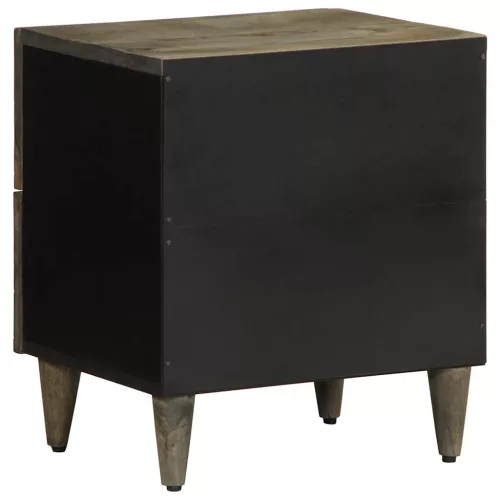  világosszürke tömör mangófa éjjeliszekrény 40 x 33 x 46 cm