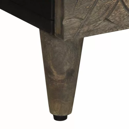  világosszürke tömör mangófa éjjeliszekrény 40 x 33 x 46 cm